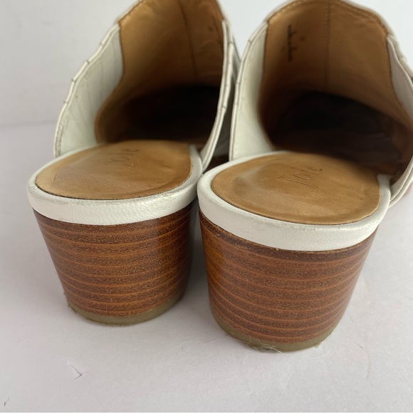 Joie Fayla Ivory Embellished Stacked Heel Slide On Mules - Picture 7 of 9